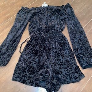 Black Long Sleeve Romper